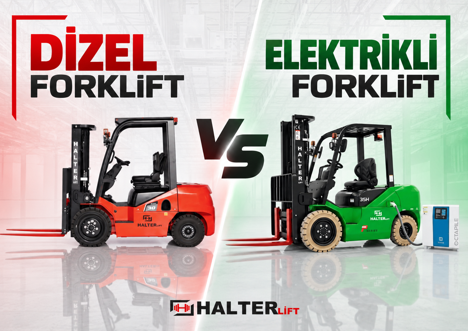 Dizel Forklift mi Elektrikli Forklift mi? Yakıt, Elektrik ve Toplam İşletme Maliyeti Karşılaştırması 